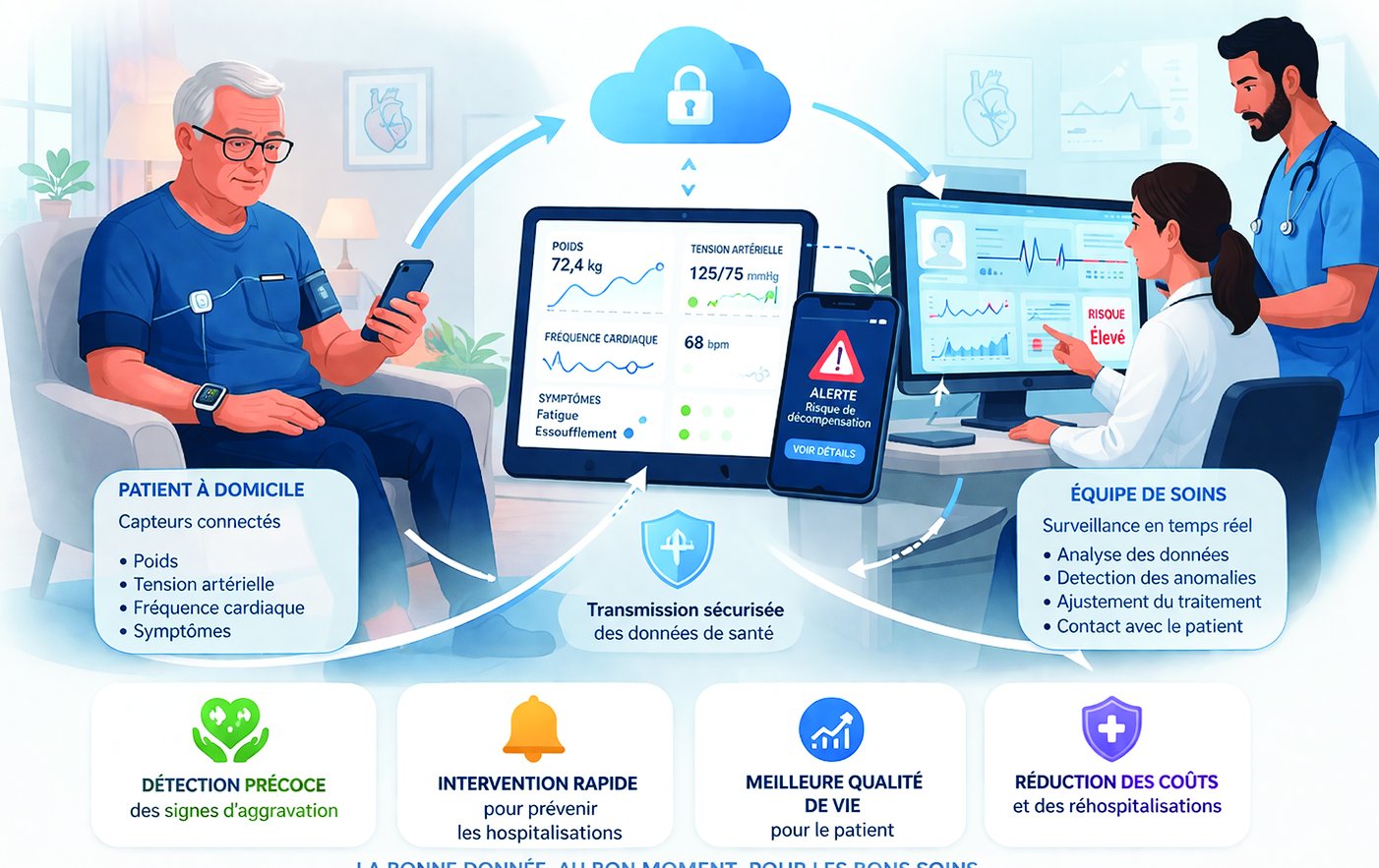 Télésurveillance en Insuffisance Cardiaque : Mise en Pratique en Cardiologie de Ville et Données Probantes